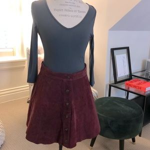 Suede skirt